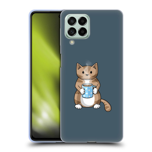 Beth Wilson Doodlecats Coffee Drinking Soft Gel Case for Samsung Galaxy M53 (2022)