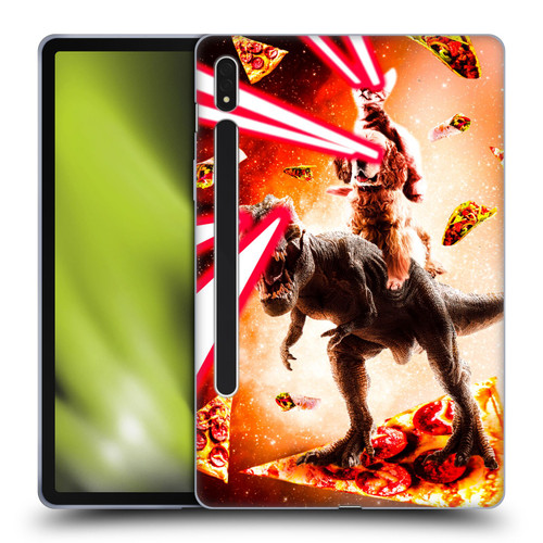 Random Galaxy Space Cat Dinosaur & Dog Lazer Eye Soft Gel Case for Samsung Galaxy Tab S8