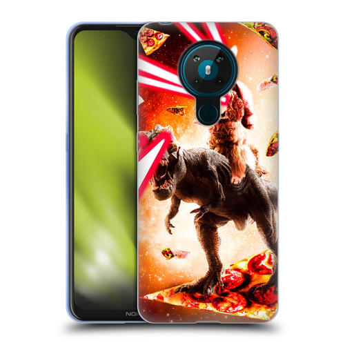 Random Galaxy Space Cat Dinosaur & Dog Lazer Eye Soft Gel Case for Nokia 5.3