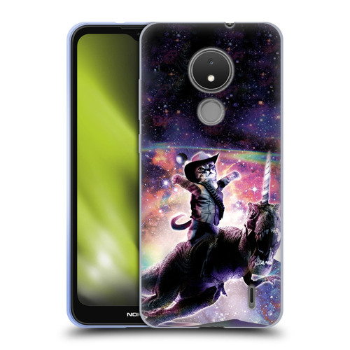 Random Galaxy Space Cat Dinosaur Unicorn Soft Gel Case for Nokia C21