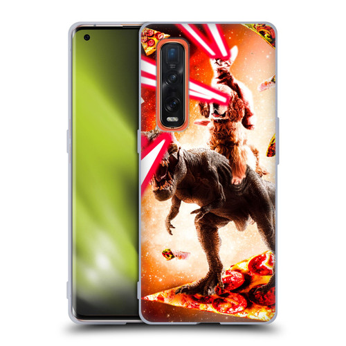 Random Galaxy Space Cat Dinosaur & Dog Lazer Eye Soft Gel Case for OPPO Find X2 Pro 5G