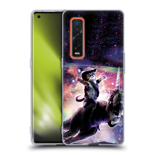 Random Galaxy Space Cat Dinosaur Unicorn Soft Gel Case for OPPO Find X2 Pro 5G