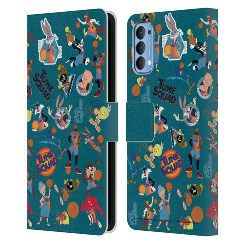 Space Jam: A New Legacy Graphics Squad Leather Book Wallet Case Cover For OPPO Reno 4 5G