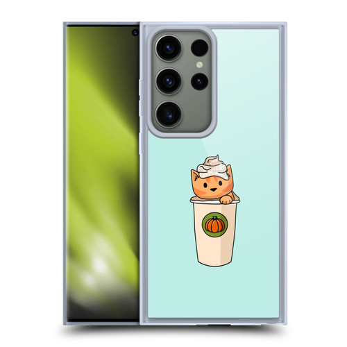 Beth Wilson Doodlecats Pumpkin Spice Latte Soft Gel Case for Samsung Galaxy S23 Ultra 5G