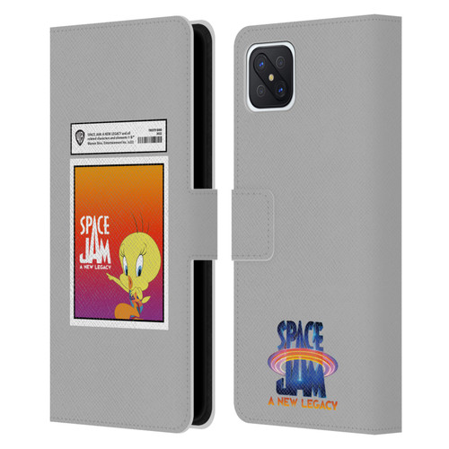 Space Jam: A New Legacy Graphics Tweety Bird Card Leather Book Wallet Case Cover For OPPO Reno4 Z 5G