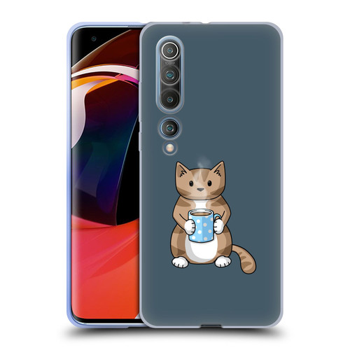 Beth Wilson Doodlecats Coffee Drinking Soft Gel Case for Xiaomi Mi 10 5G / Mi 10 Pro 5G