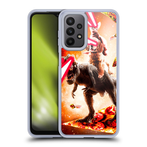 Random Galaxy Space Cat Dinosaur & Dog Lazer Eye Soft Gel Case for Samsung Galaxy A23 / 5G (2022)