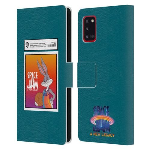 Space Jam: A New Legacy Graphics Bugs Bunny Card Leather Book Wallet Case Cover For Samsung Galaxy A31 (2020)