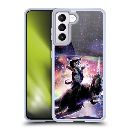 Random Galaxy Space Cat Dinosaur Unicorn Soft Gel Case for Samsung Galaxy S21 5G