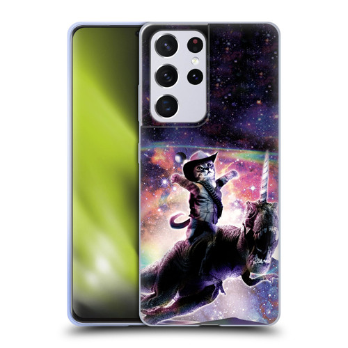 Random Galaxy Space Cat Dinosaur Unicorn Soft Gel Case for Samsung Galaxy S21 Ultra 5G