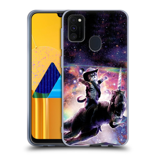 Random Galaxy Space Cat Dinosaur Unicorn Soft Gel Case for Samsung Galaxy M30s (2019)/M21 (2020)
