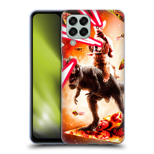 Random Galaxy Space Cat Dinosaur & Dog Lazer Eye Soft Gel Case for Samsung Galaxy M33 (2022)