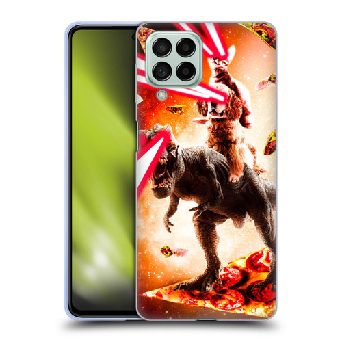 Random Galaxy Space Cat Dinosaur & Dog Lazer Eye Soft Gel Case for Samsung Galaxy M53 (2022)
