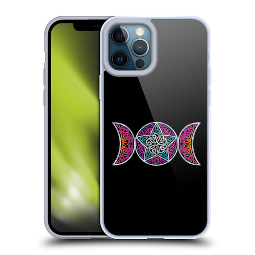 Beth Wilson Celtic Knot Stars Pagan Triple Moon Soft Gel Case for Apple iPhone 12 Pro Max