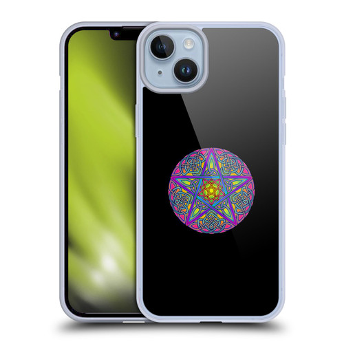 Beth Wilson Celtic Knot Stars Pagan Wicca Pentacle Soft Gel Case for Apple iPhone 14 Plus