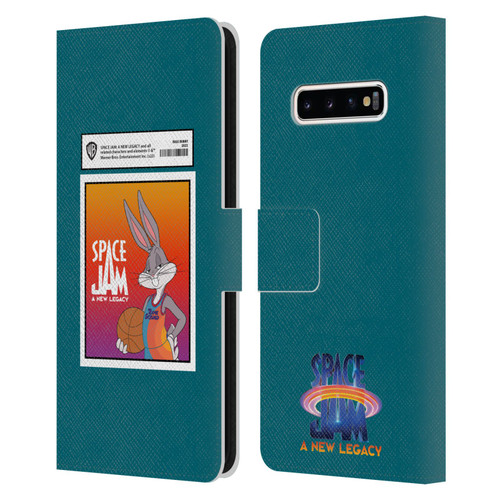 Space Jam: A New Legacy Graphics Bugs Bunny Card Leather Book Wallet Case Cover For Samsung Galaxy S10+ / S10 Plus