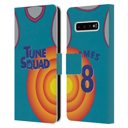 Space Jam: A New Legacy Graphics Jersey Leather Book Wallet Case Cover For Samsung Galaxy S10+ / S10 Plus