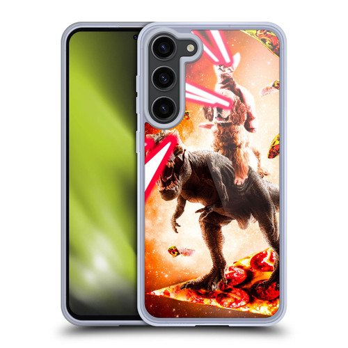 Random Galaxy Space Cat Dinosaur & Dog Lazer Eye Soft Gel Case for Samsung Galaxy S23+ 5G