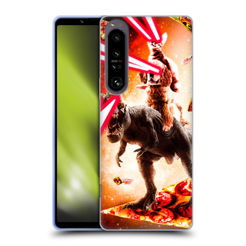 Random Galaxy Space Cat Dinosaur & Dog Lazer Eye Soft Gel Case for Sony Xperia 1 IV