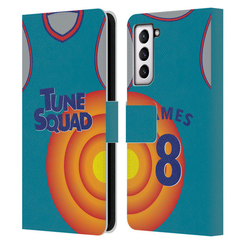 Space Jam: A New Legacy Graphics Jersey Leather Book Wallet Case Cover For Samsung Galaxy S21 5G