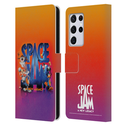Space Jam: A New Legacy Graphics Poster Leather Book Wallet Case Cover For Samsung Galaxy S21 Ultra 5G