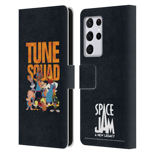 Space Jam: A New Legacy Graphics Tune Squad Leather Book Wallet Case Cover For Samsung Galaxy S21 Ultra 5G