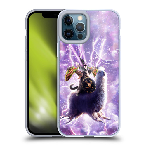 Random Galaxy Space Llama Lazer Cat & Tacos Soft Gel Case for Apple iPhone 12 Pro Max