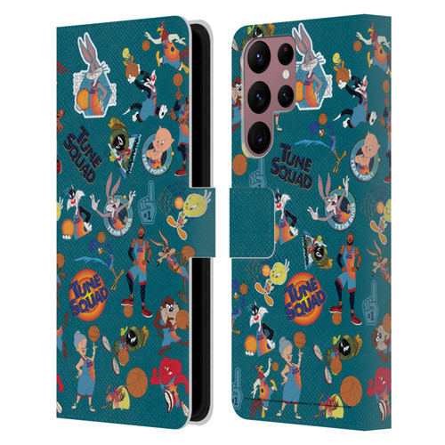 Space Jam: A New Legacy Graphics Squad Leather Book Wallet Case Cover For Samsung Galaxy S22 Ultra 5G