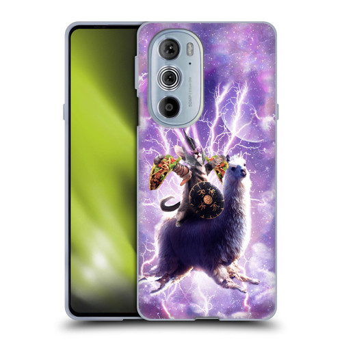 Random Galaxy Space Llama Lazer Cat & Tacos Soft Gel Case for Motorola Edge X30