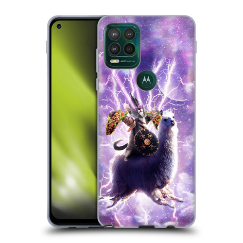 Random Galaxy Space Llama Lazer Cat & Tacos Soft Gel Case for Motorola Moto G Stylus 5G 2021