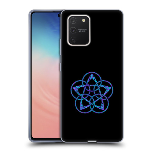 Beth Wilson Celtic Knot Stars Blue & Purple Circles Soft Gel Case for Samsung Galaxy S10 Lite