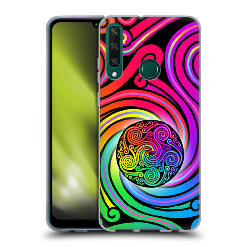 Beth Wilson Rainbow Celtic Knots Spirals Soft Gel Case for Huawei Y6p