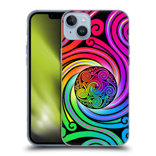 Beth Wilson Rainbow Celtic Knots Spirals Soft Gel Case for Apple iPhone 14 Plus