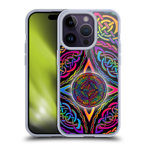 Beth Wilson Rainbow Celtic Knots Shield Soft Gel Case for Apple iPhone 14 Pro