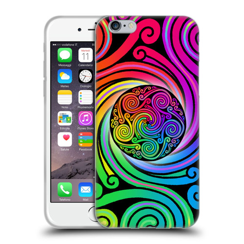 Beth Wilson Rainbow Celtic Knots Spirals Soft Gel Case for Apple iPhone 6 / iPhone 6s