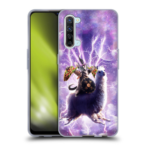 Random Galaxy Space Llama Lazer Cat & Tacos Soft Gel Case for OPPO Find X2 Lite 5G