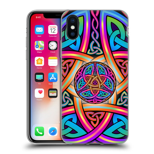 Beth Wilson Rainbow Celtic Knots Divine Soft Gel Case for Apple iPhone X / iPhone XS