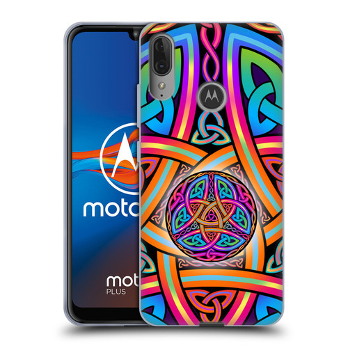 Beth Wilson Rainbow Celtic Knots Divine Soft Gel Case for Motorola Moto E6 Plus