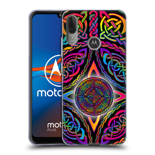 Beth Wilson Rainbow Celtic Knots Shield Soft Gel Case for Motorola Moto E6 Plus