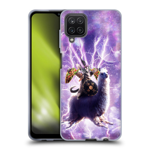 Random Galaxy Space Llama Lazer Cat & Tacos Soft Gel Case for Samsung Galaxy A12 (2020)