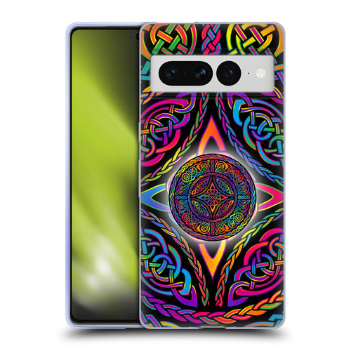 Beth Wilson Rainbow Celtic Knots Shield Soft Gel Case for Google Pixel 7 Pro