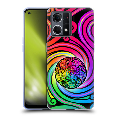 Beth Wilson Rainbow Celtic Knots Spirals Soft Gel Case for OPPO Reno8 4G