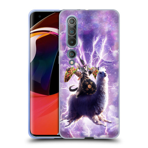 Random Galaxy Space Llama Lazer Cat & Tacos Soft Gel Case for Xiaomi Mi 10 5G / Mi 10 Pro 5G
