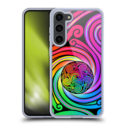 Beth Wilson Rainbow Celtic Knots Spirals Soft Gel Case for Samsung Galaxy S23+ 5G