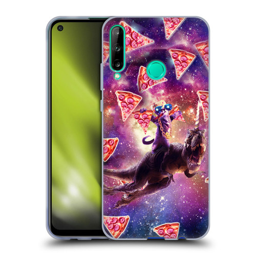 Random Galaxy Space Pizza Ride Thug Cat & Dinosaur Unicorn Soft Gel Case for Huawei P40 lite E
