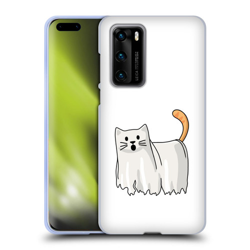 Beth Wilson Doodle Cats 2 Halloween Ghost Soft Gel Case for Huawei P40 5G