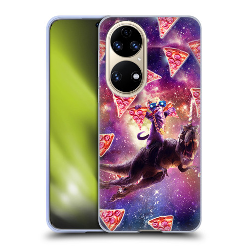 Random Galaxy Space Pizza Ride Thug Cat & Dinosaur Unicorn Soft Gel Case for Huawei P50