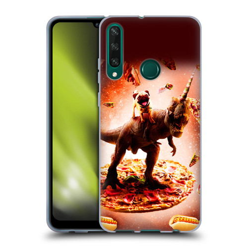 Random Galaxy Space Pizza Ride Pug & Dinosaur Unicorn Soft Gel Case for Huawei Y6p