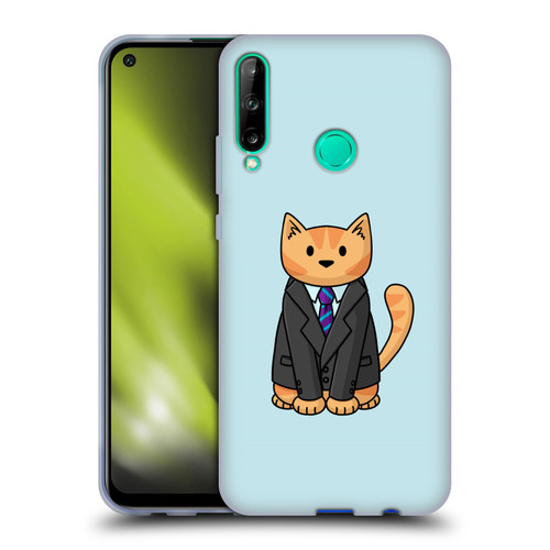 Beth Wilson Doodle Cats 2 Business Suit Soft Gel Case for Huawei P40 lite E