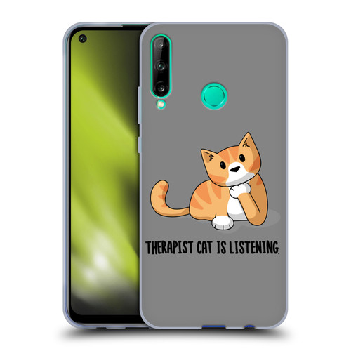 Beth Wilson Doodle Cats 2 Therapist Soft Gel Case for Huawei P40 lite E